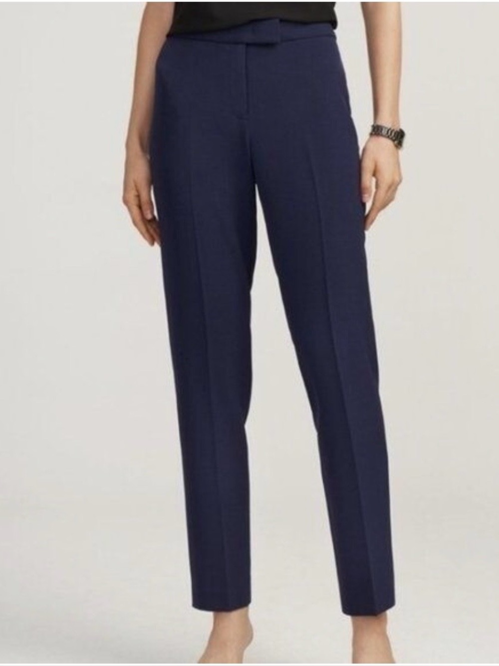 Rafael women’s 14 straight leg flat front ankle pants, black white checked